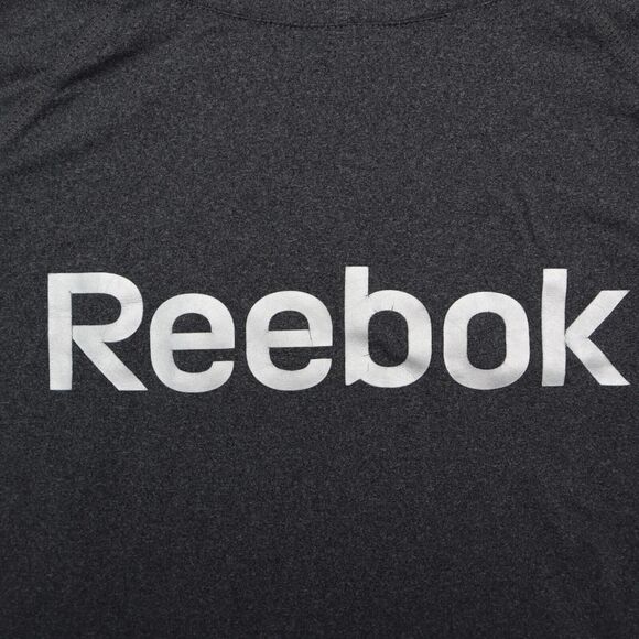 Rebook Sweatshirt Womens S Gray Long Sleeve Drawstring Logo Pullover Hoodie - Picture 12 of 16